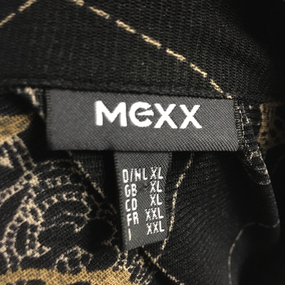 Mexx Long Sleeve Sheer Button Up Black Blouse - Picture 4 of 4